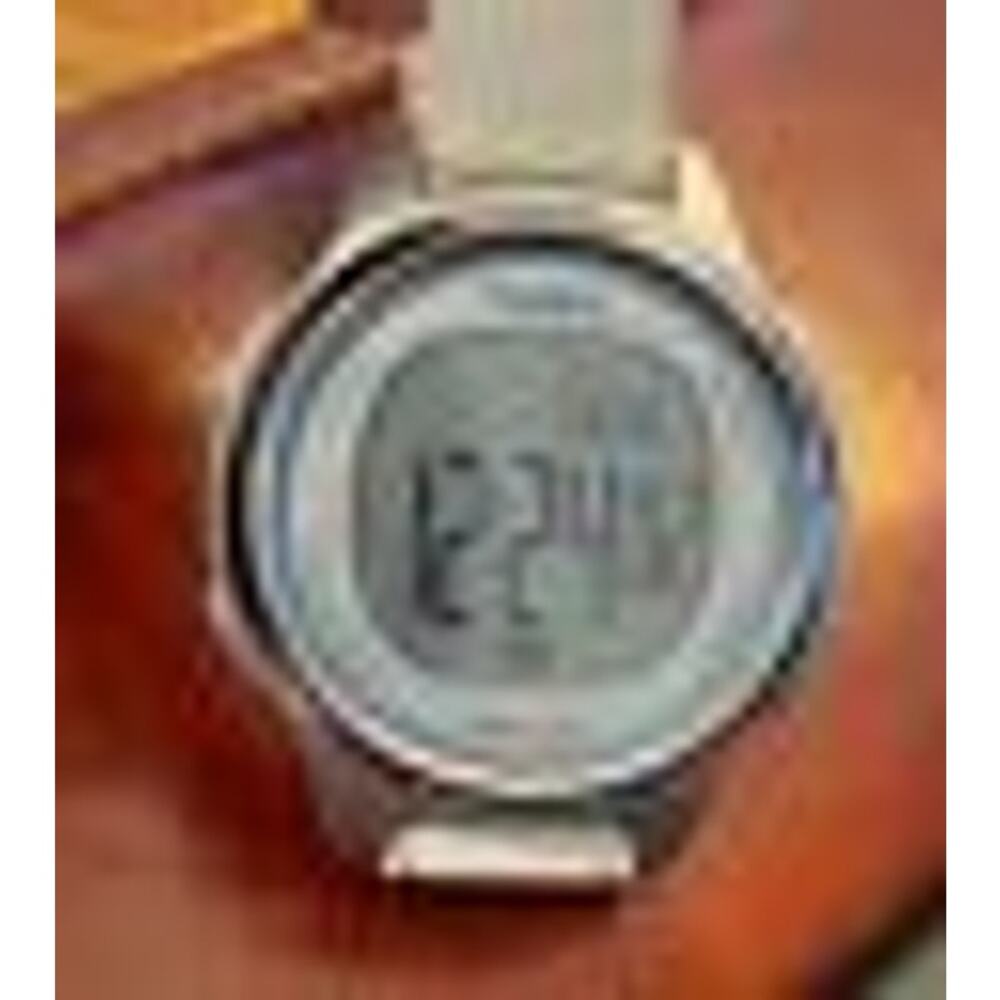 Unisex 40mm Silver Tone Monitor Watch, Activity Tracker, Digital LCD